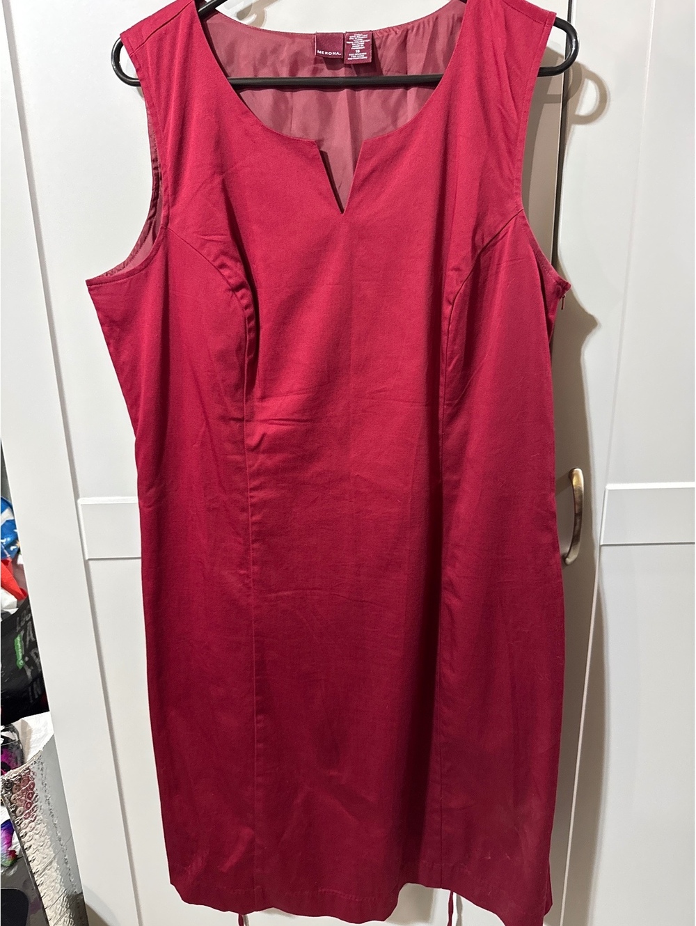 Merona Classic Red Cotton Blend Sleeveless Dress Size 16 - Office to Date Night!